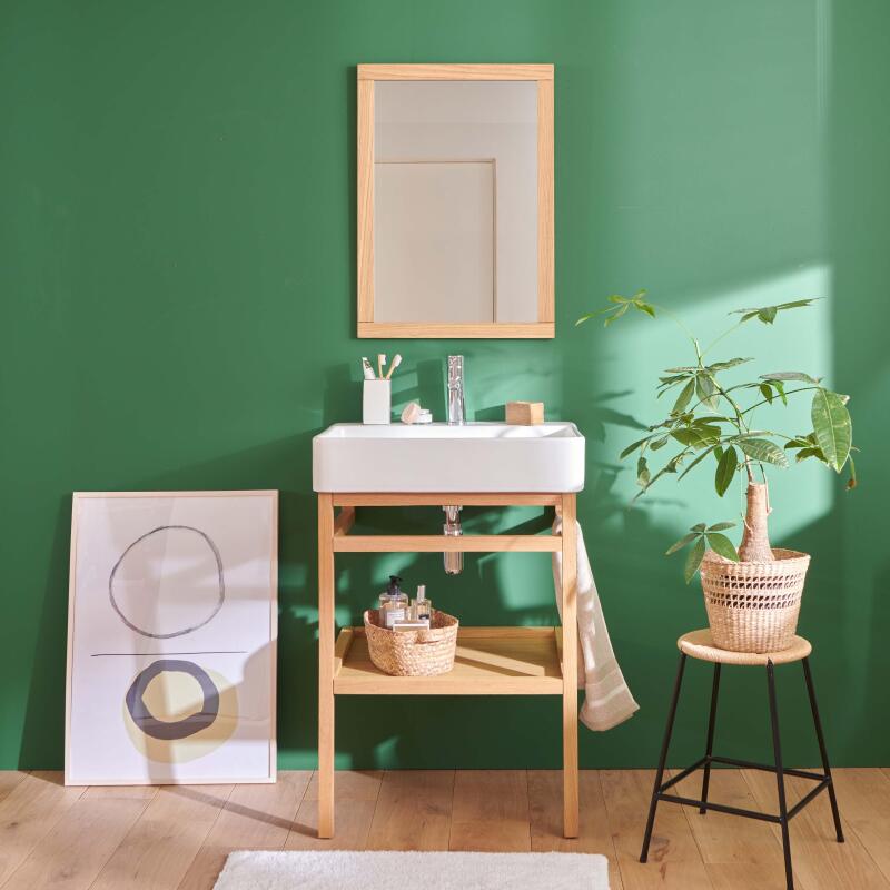 Meuble de salle de bain 60 cm HOPP avec miroir et vasque carrée