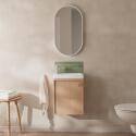 Ensemble meuble lave-mains décor chêne FRAME + miroir