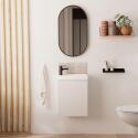 Ensemble meuble lave-mains blanc + Robinet noir