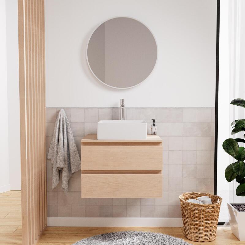 Ensemble meuble simple vasque 60 cm + vasque COMA + robinet TAP