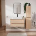 Ensemble meuble simple vasque 80 cm + vasque SADDY + robinet ROB + miroir LYA + colonne SORRENTO